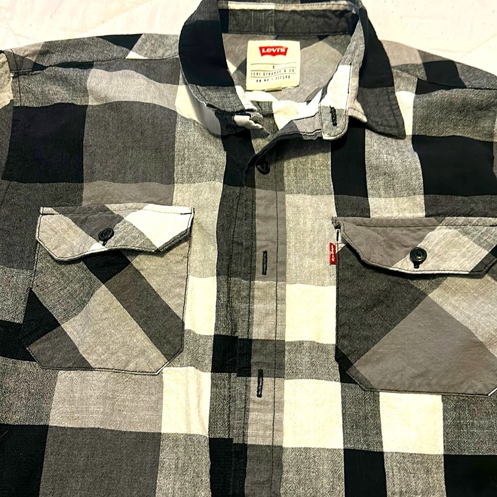 Men’s Levi’s Buffalo Plaid Long Sleeve Shirt Size Small